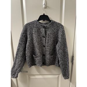 Uniqlo Marled Knit Button Front Cardigan